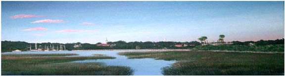 mac rogers painting of Beaufort over the river